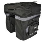 Sacoche pour porte-bages de vélo, 3 sacs, noir