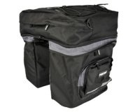 Sacoche pour porte-bages de vélo, 3 sacs, noir