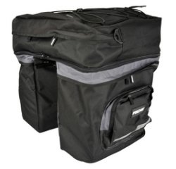 Sacoche pour porte-bages de vélo, 3 sacs, noir