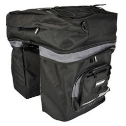 Sacoche pour porte-bages de vélo, 3 sacs, noir
