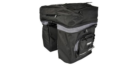Sacoche pour porte-bages de vélo, 3 sacs, noir
