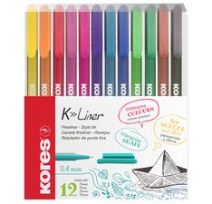 Feutre Fineliner 'K-Liner', tracé: 0,4 mm, étui de 12