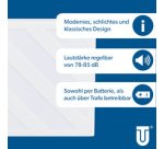 uniTEC Gong à trois tons Turino, blanc