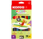 Crayon de couleur Kolores JUMBO DUO, étui carton de 12