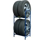 Rayonnage pour pneus de voiture, pour 4 pneus, bleu