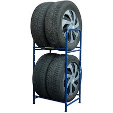 Rayonnage pour pneus de voiture, pour 4 pneus, bleu