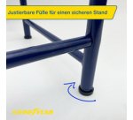 Rayonnage pour pneus de voiture, pour 4 pneus, bleu