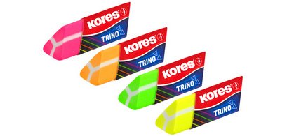 Gomme en plastique 'Trino', fluorescent