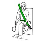 Rehausseur auto pour enfants 'Junior', noir/gris