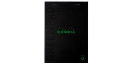 Bloc-notes GREENPAD, A5, quadrillé, noir