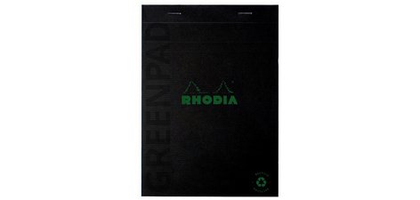 RHODIA Bureaublok GREENPAD, A5, gelinieerd, zwart