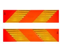 Plaque réfléchissante arrière de tracteurs, 565 x 130 mm