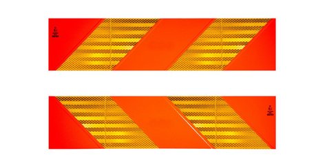 Plaque réfléchissante arrière de tracteurs, 565 x 130 mm