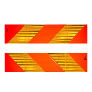 Plaque réfléchissante arrière de tracteurs, 565 x 130 mm