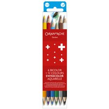 Crayons de couleur SWISSCOLOR BICOLOR Aquarelle
