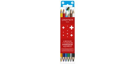 Crayons de couleur SWISSCOLOR BICOLOR Aquarelle
