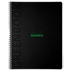 Greenbook, gerecycled en recyclebaar schrift met kartonnen softcover omslag van 715 g/m2 - A4+ 22,5x29,7 cm, 80 blad gelijnd, met 4-gaats pe
