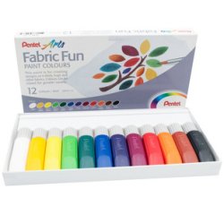 Kunst Schilderen Stof Fabric Fun Verf Kleuren - set van 12