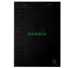 Greenpad bloc agrafé recyclé et recyclable en carte souple 350 g/m2 - N°18 21x29,7 cm 70 feuillets 5/5 - Papier Clairefontaine recyclé 90 g/m2 - Noir - New - Noir