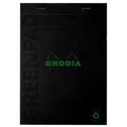 Greenpad gerecycled en recyclebaar geniet blok en kartonnen soepele omslag van 350 g/m2 - N°18 21x29,7 cm, 70 blad geruit 5/5 - Gerecycled C