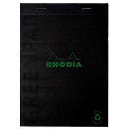 Bloc-notes GREENPAD, A4, quadrillé, noir