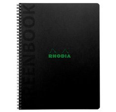 Rhodia greenbook recycled hardcover a5+ 80sh 5x5 mc - black