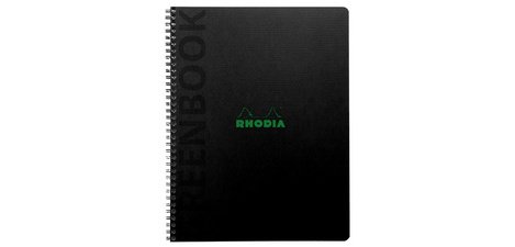 Spiralblock GREENPAD, A5+, kariert, schwarz