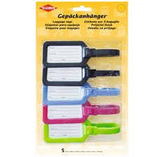 Bagagelabel, set van 5, assortiment