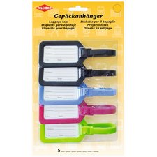 Porte-étiquette de bagage, set de 5, assorti