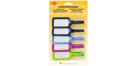 Set de 5 5orte-étiquettes de bagage assorties