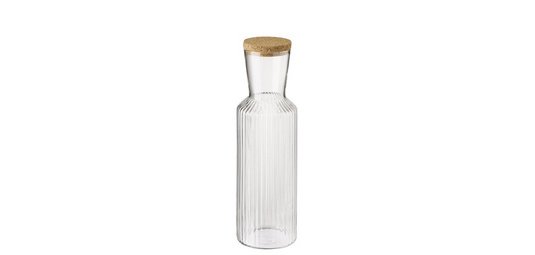 Carafe en verre LINES, 1,0 litre, transparent