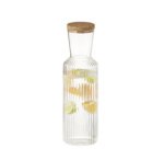 Carafe en verre LINES, 1,0 litre, transparent