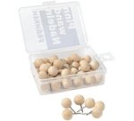 Punaises en bois, rond, contenu: 40 pièces