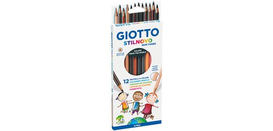Crayon de couleur STILNOVO SKIN TONES, étui de 12
