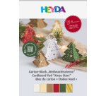 Bloc de cartons 'Étoiles de Noël', A4, 12 feuilles