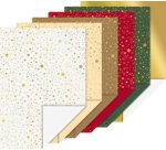 Bloc de cartons 'Étoiles de Noël', A4, 12 feuilles