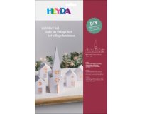 Kit village illuminé Maisons & église carton, 5 pièces