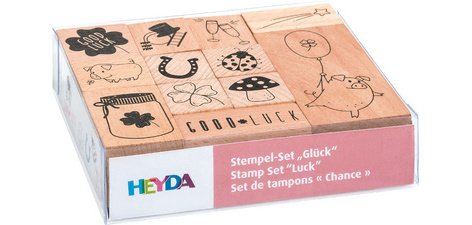 Set de tampons 'Chance', dans une boîte transparente