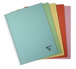 Cahier reliure intégrale Linicolor ESSENCE A4 100 pages petits carreaux couverture plastique polypropyène rainuré - Assortis