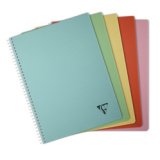 Cahier reliure intégrale Linicolor ESSENCE A4 100 pages petits carreaux couverture plastique polypropyène rainuré - Assortis