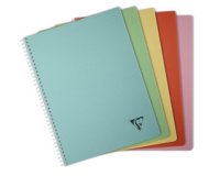 Cahier reliure intégrale Linicolor ESSENCE A4 100 pages petits carreaux couverture plastique polypropyène rainuré - Assortis
