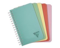 Carnet reliure intégrale Linicolor ESSENCE 9,5x14 cm 100 pages petits carreaux couverture plastique polypropyène rainuré - Assortis