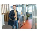 Sacoche en feutre Desk Sharing Bag Bicolor M, bleu