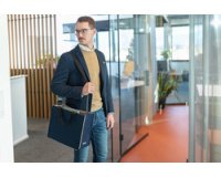 Sacoche en feutre Desk Sharing Bag Bicolor M, bleu