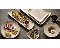 Assiette plate NERO, diamètre: 210 mm, sable