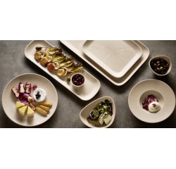 Assiette plate NERO, diamètre: 210 mm, sable