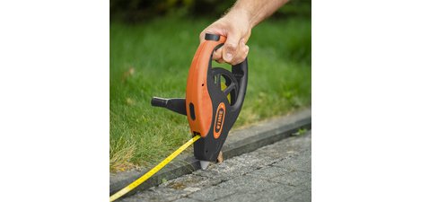 Fiberglass measuring tape with crank, 6:1, 50 m