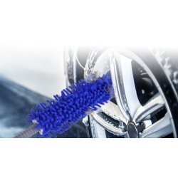 Brosse microfibres pour jantes, bleu/gris