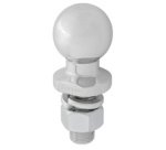 Rotule d'attelage, boule de 50 mm, argent