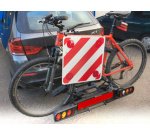 Plaque réfélchissante plastique, 500x500mm, blanc/rouge